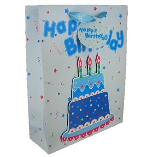 TAS PENGEMASAN - HAPPY BIRTHDAY BIRU (12 pcs)