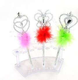 Pulpen Bentuk Tongkat Sihir dengan Plush (12 pcs)