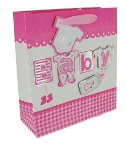 TAS KADO KELAHIRAN BAYI - BABY PINK (12 pcs)