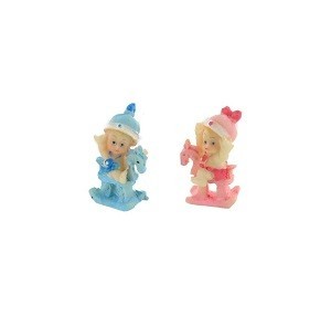 Dekorasi Bayi di atas Kuda Goyang 5 cm (24 pcs)