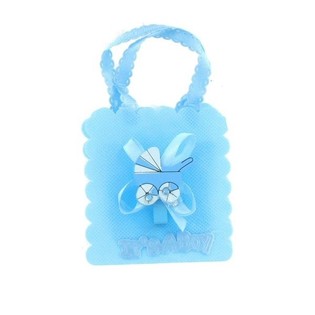 Kantong Hadiah Kelahiran / Souvenir - Kereta Bayi Biru (12 pcs)