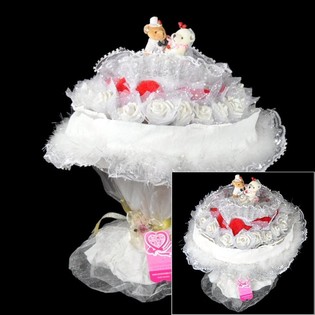 BUKET PENGANTIN BERUANG BESAR