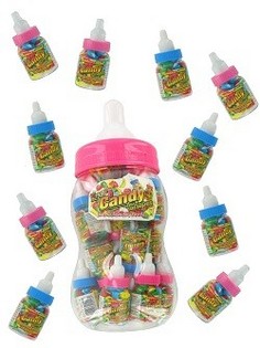 20 Botol Susu Bayi Mini dengan Permen dalam Botol Besar (2x20 pcs)