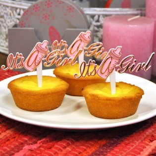Tusukan Cupcake Kelahiran - It's a Girl (12 pcs)