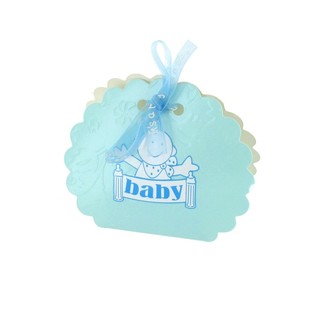Kotak Kado Souvenir Kelahiran Bayi - Biru (12 pcs)
