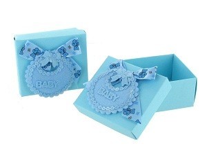 Kotak Kado Bayi Biru Muda (Isi 12 pcs)