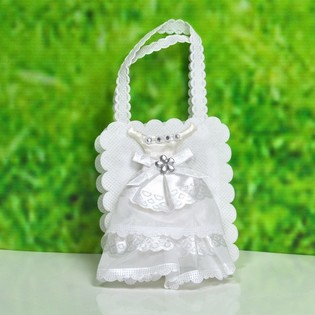 Tas Souvenir Pernikahan - Model Gaun Pengantin (12 pcs)