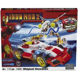 MEGA BLOKS Iron Man 2 Whiplash Showdown - Set Mainan 1980