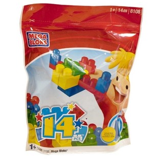 Mega Bloks 8108 - Kantong Balok Bangunan Besar (14 Pcs)