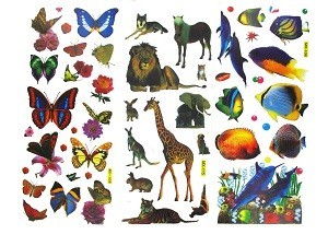 Lembar Stiker Hewan Besar (40 pcs)