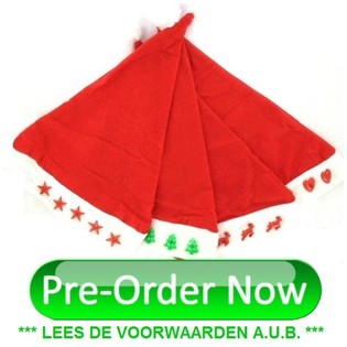 Paket Campuran Topi Natal LED Menyala (240 pcs)