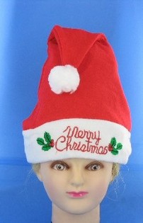 Topi Natal Menyala LED "Merry Christmas" (12 pcs)