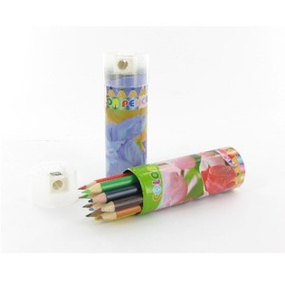 PENSIL WARNA DALAM TABUNG + RAUTAN (24 pcs)