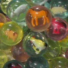 BOLA BEKEL MEMBAL MOTIF HEWAN 4.5 cm (50 pcs)
