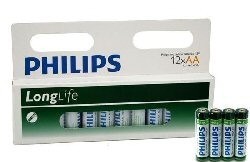 12x BATERAI "PHILIPS - SUPER HEAVY DUTY" AA - LONGLIFE (12 pcs per Blister)