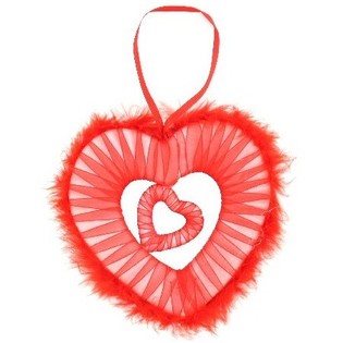 Hiasan Gantung Bentuk Hati Merah (Isi 2 pcs)