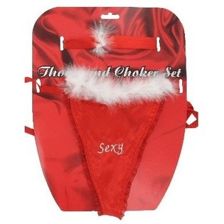SET G-STRING SEKSI DAN CHOKER (12 pcs)