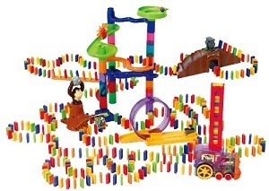 PLAYGO - Mainan Set Domino Deluxe dengan Kereta Otomatis - 500 Pcs
