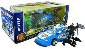 Mainan Set Polisi dengan Mobil Friksi dan Figur