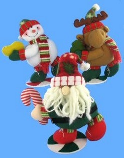 Pajangan Natal Mewah dengan Penyangga Berdiri (4 pcs)