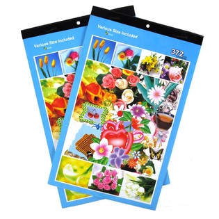 Buku Stiker Bunga (12 pcs) *** CUCI GUDANG - STIKER TIDAK REKAT LAGI! ***