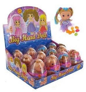 Mainan Figur Mini dalam Telur dengan Permen (12 pcs)