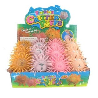 Mainan Puffer Ball Glitter dengan Lampu (12 pcs)