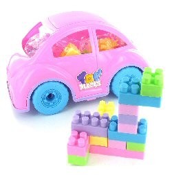 Mainan Mobil Anak Perempuan Besar dengan Balok Susun