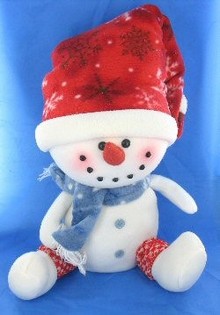 Boneka Manusia Salju Duduk Mewah & Modern Ukuran Besar