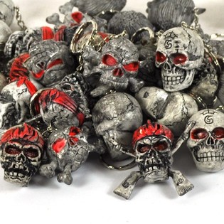 Gantungan Kunci Tengkorak (24 pcs)