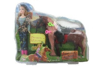 Set Mainan Boneka dan Kuda