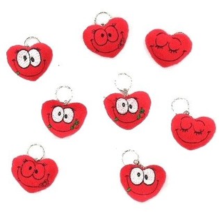 GANTUNGAN KUNCI HATI MEWAH (6 pcs)