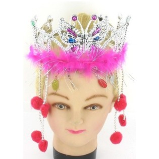 Mahkota Bling Bling dengan Pita Rumbai (12 pcs)