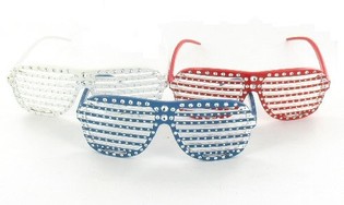 Kacamata Shutter Shades dengan Bling Bling (10 pcs)