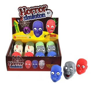 Mainan Kepala Horor dalam Display (12 pcs)
