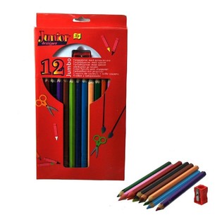 12 PENSIL WARNA BESAR + RAUTAN (4 set)
