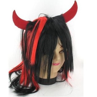 WIG IBLIS DENGAN TANDUK (5 pcs)