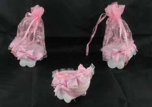 DEKORASI KERETA BAYI - PINK BAYI (20 pcs)