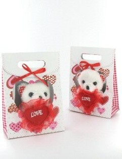 Boneka Beruang "I LOVE YOU" dalam Tas Kecil (6 pcs)