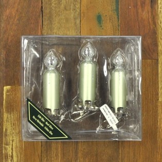 3 Lilin Dekorasi Pohon Natal Jepit (Isi 6 Pack)