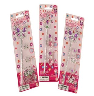 SPLENDID Set Tongkat Sihir Anak Perempuan dengan Kartu (12 pcs)