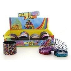 Mainan Per Spiral Pelangi Ajaib dalam Kotak Display &Oslash; 7,5 cm (12 pcs)