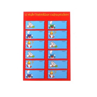 Stiker Kado Sinterklaas / Santo Nikolas (24 pcs) - Paket Isi 12