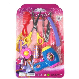 Set Mainan Salon Rambut Mewah dengan Kartu (6 pcs)