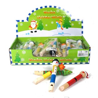 Peluit Natal Kayu yang Ceria (24 pcs)