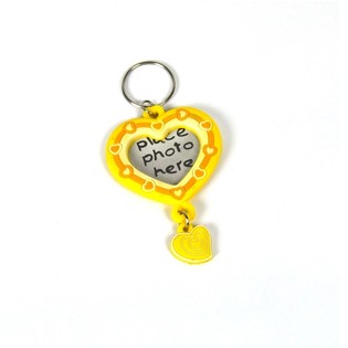 Gantungan Kunci Foto Hati - Kuning (35 pcs)