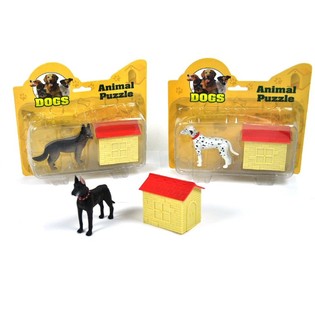 Puzzle 3D Anjing dalam Kartu (12 pcs)