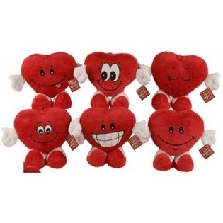 Boneka Hati Plush dengan Tangan dan Kaki (6 pcs)