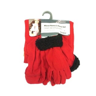 Set Microfleece 3-Bagian Merah