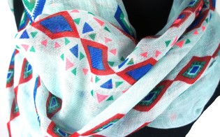 Syal warna mint cantik gaya Ibiza (1 pcs)